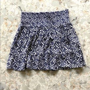 Blue and white skirt